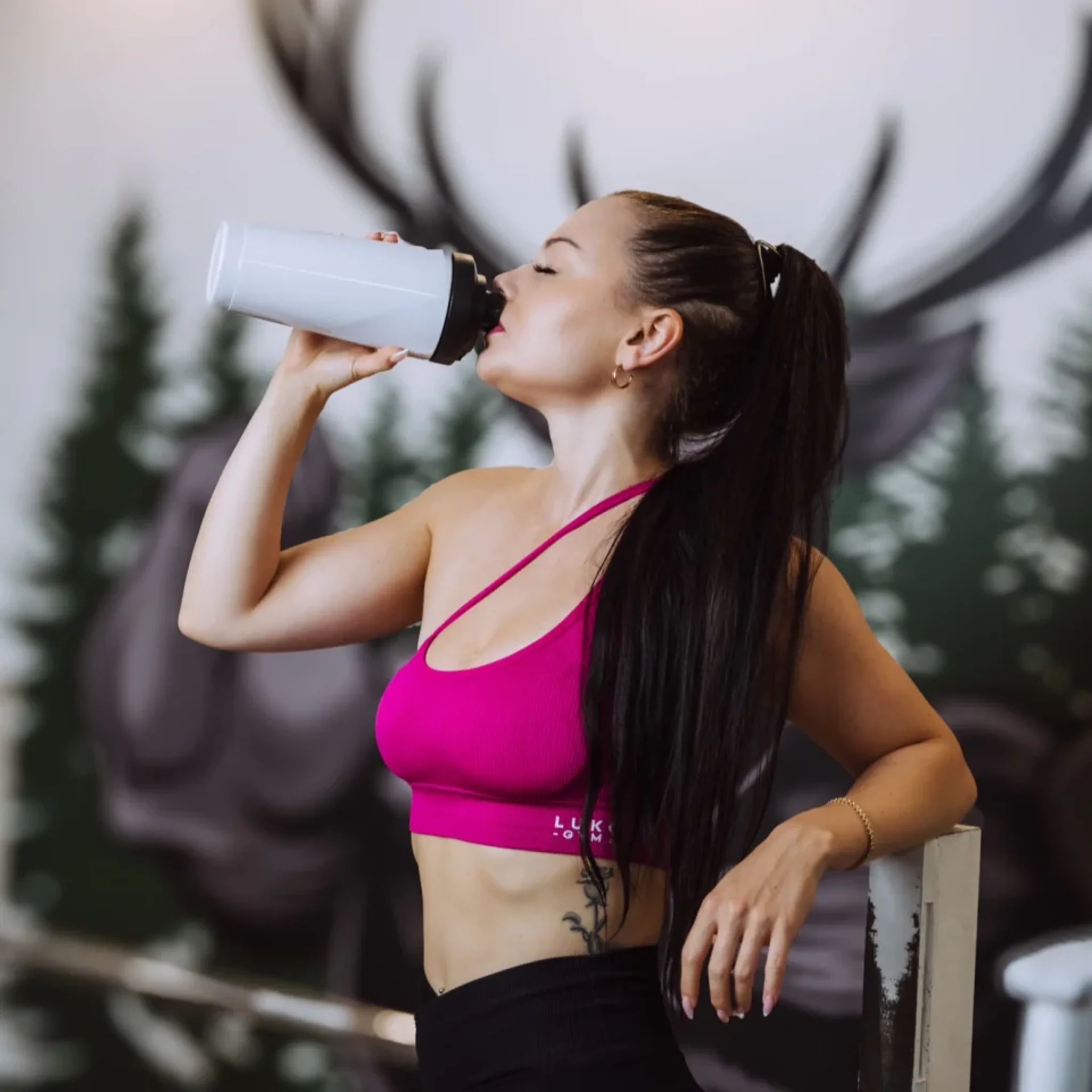 EDELSTAHL SHAKER - weiß mit Sublimationsdruck Weiß Model
