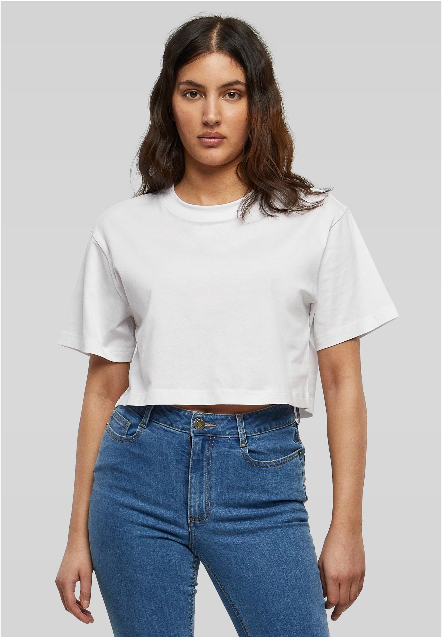 Ladies Short Oversized Tee powder blue Model