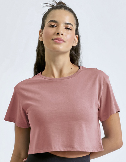 Womens Crop Top schwarz Model