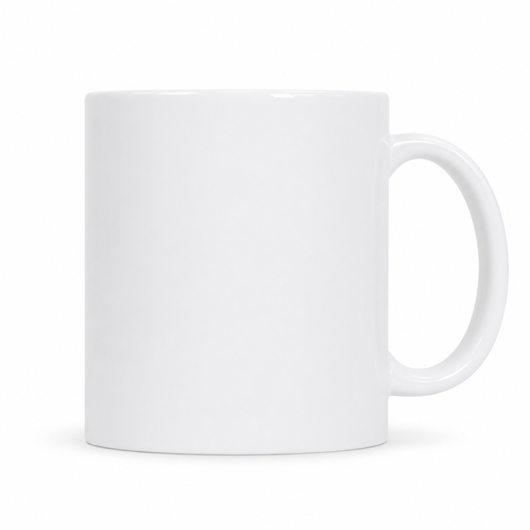 Keramiktasse weiß Vorne