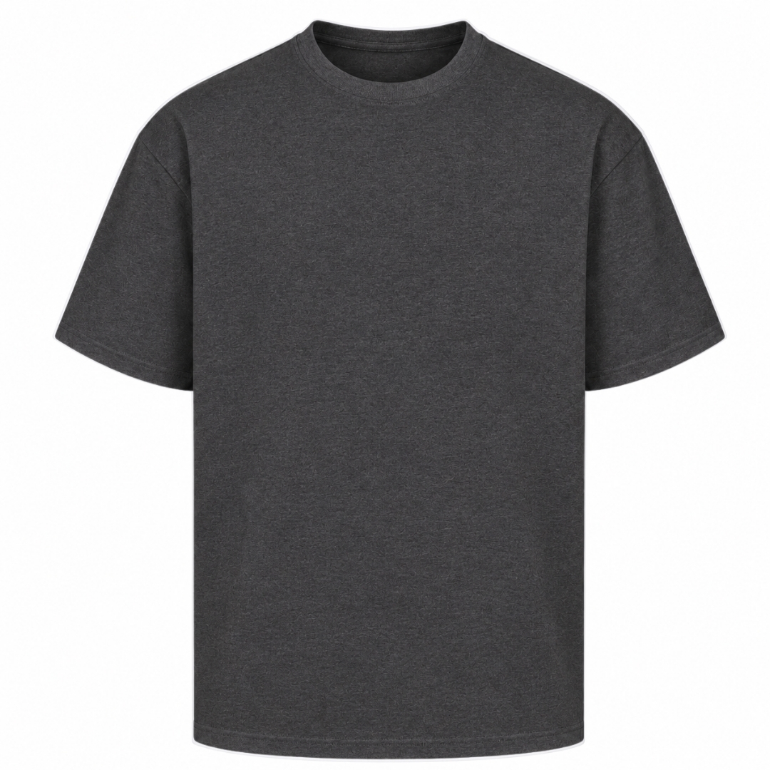 Oversized Shirt - Schulterdruck Charcoal (Heather) Vorne